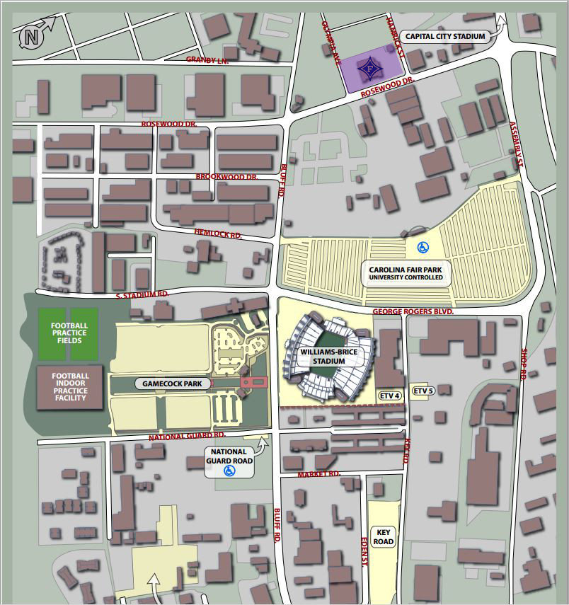 2014 USC Tailgate Map - Furman University